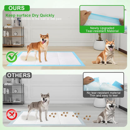 Pee Pads for Dogs & Cats, Extra Large 36"X51", 100 Count, Blue, Polymer & Polyethylene (PE), 6