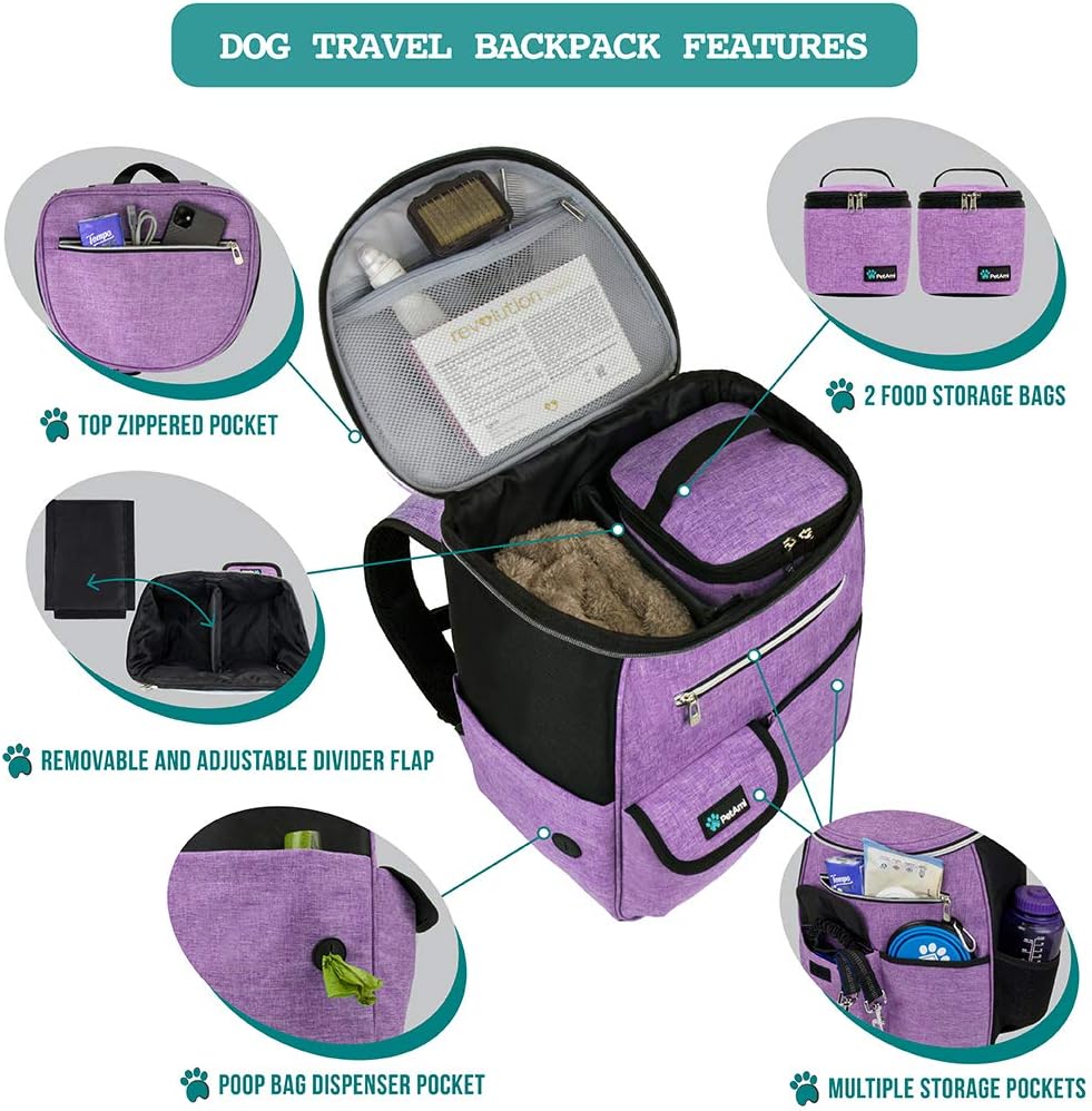 PetAmi Dog Travel Bag Backpack, Airline Approved Dog Bags for Traveling, Puppy Diaper Bag Supplies