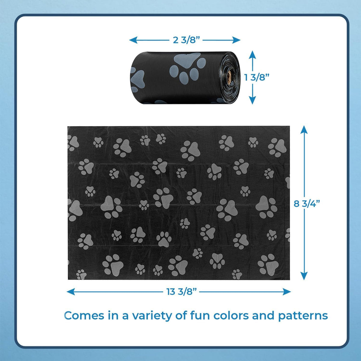 Best Pet Supplies Dog Poop Bags (360 Bags) for Waste Refuse Cleanup, Doggy Roll Replacements for