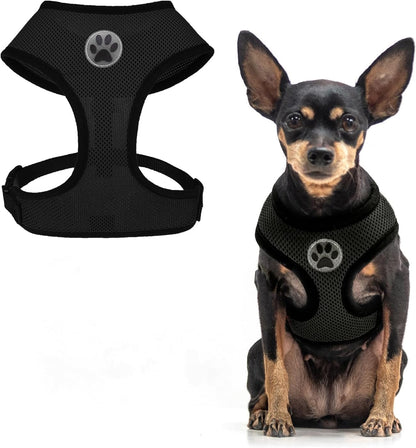 BINGPET Small Dog Harness - Breathable Mesh Puppy Cat Harnesses - No Pull Adjustable Dog Harness