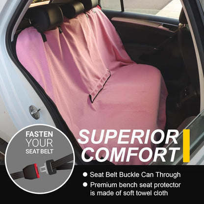 Back Seat Cover for Car Trucks Van SUV,Waterproof Rear Bench Towel Seat Covers for Dogs and