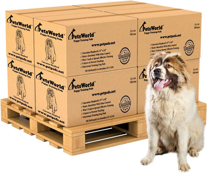 PETSWORLD Enormous Dog Training & Potty Pads, 37x54 inch - Tear Resistant with Strong Leak-Proof