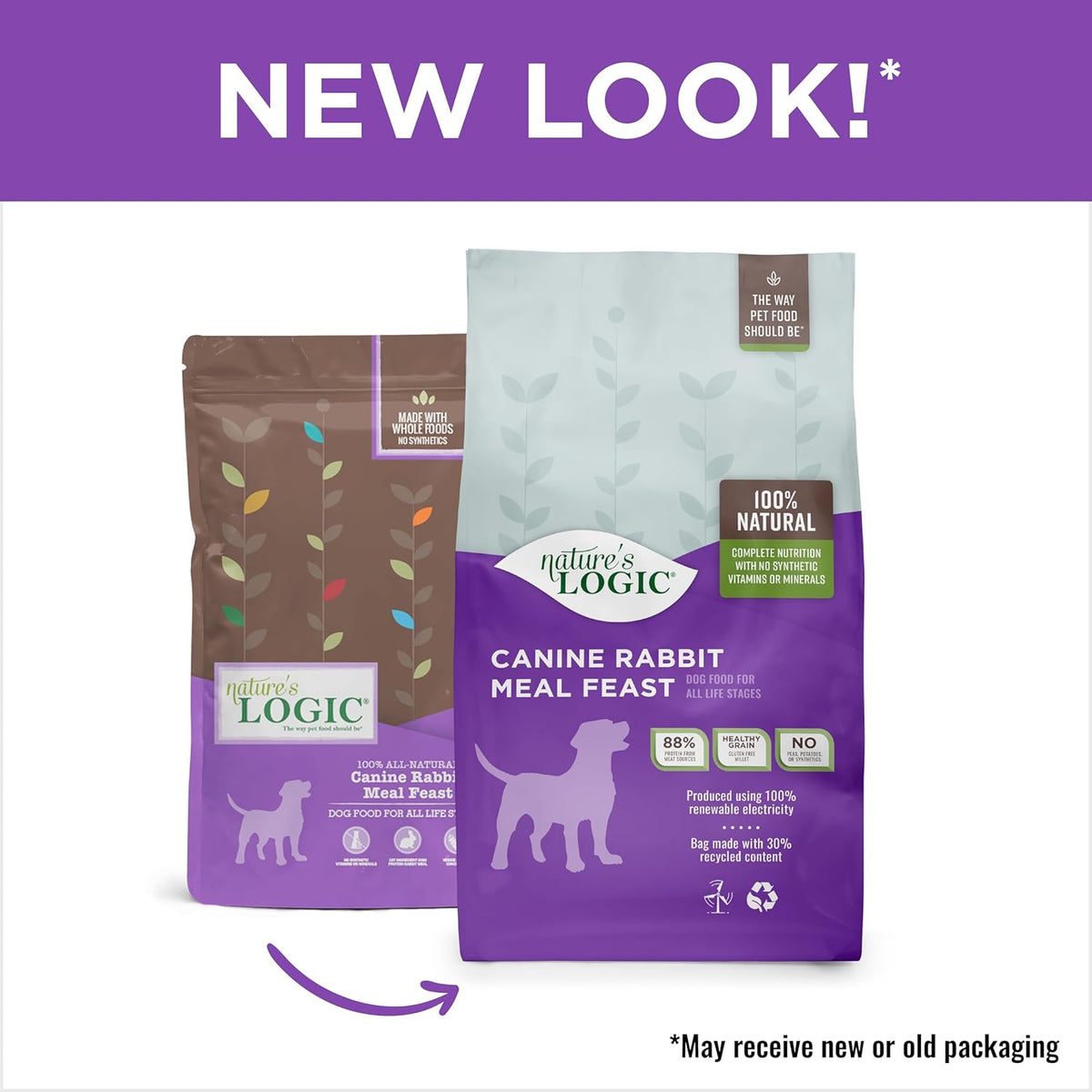 NATURE'S LOGIC Dry Dog Food - 100% Natural - No Synthetics - for All Ages, Sizes, Breeds - Free