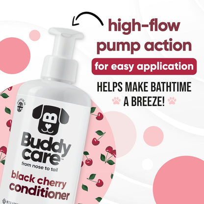 Black Cherry Dog Conditioner (16.90oz) Made with Aloe Vera, Argan Oil & Pro Vitamin B5 | Detangle