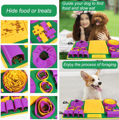 Vivifying Snuffle Mat for Dogs, Interactive Dog Puzzle Toys for Boredom and Mental Stimulation
