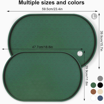 KPWACD Pet Placemat for Dog and Cat, Anti-Slip Waterproof Dogs Feeding Bowl Mat Prevent Food and