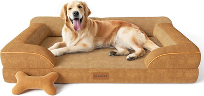 Extra Large Dog Bed, Orthopedic Dog Beds with Cooling Gel Memory Foam, Waterproof XL Pet Bed with