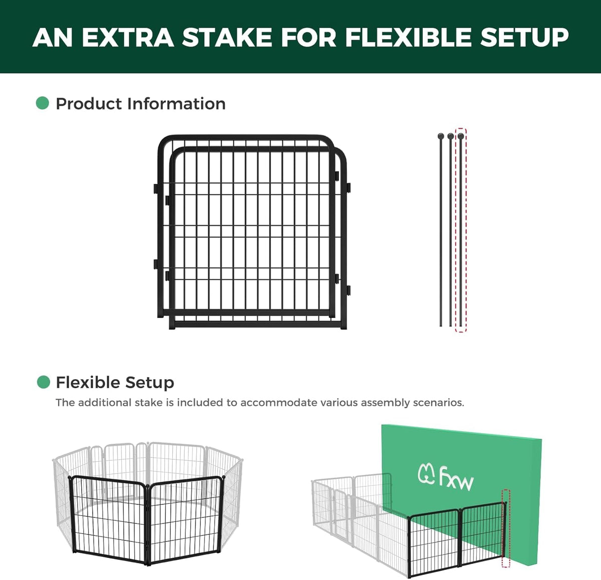 FXW Homeplus Unleashed Indoor Dog Playpen - Stress-Free and Safe Play, Heavy Duty 24 Inch 2 Wire