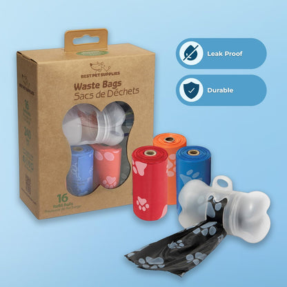 Best Pet Supplies Dog Poop Bags (240 Bags) for Waste Refuse Cleanup, Doggy Roll Replacements for