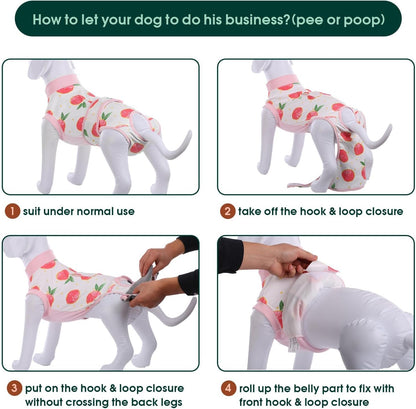 Kuoser Recovery Suit for Dogs Cats After Surgery, Professional Pet Recovery Shirt Dog Abdominal