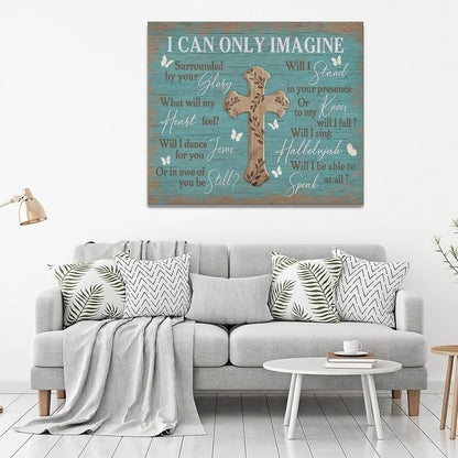 Rustic Christian Cross Wall Art I Can Only Imagine Pictures Farmhouse Butterfly Wall Decor Teal