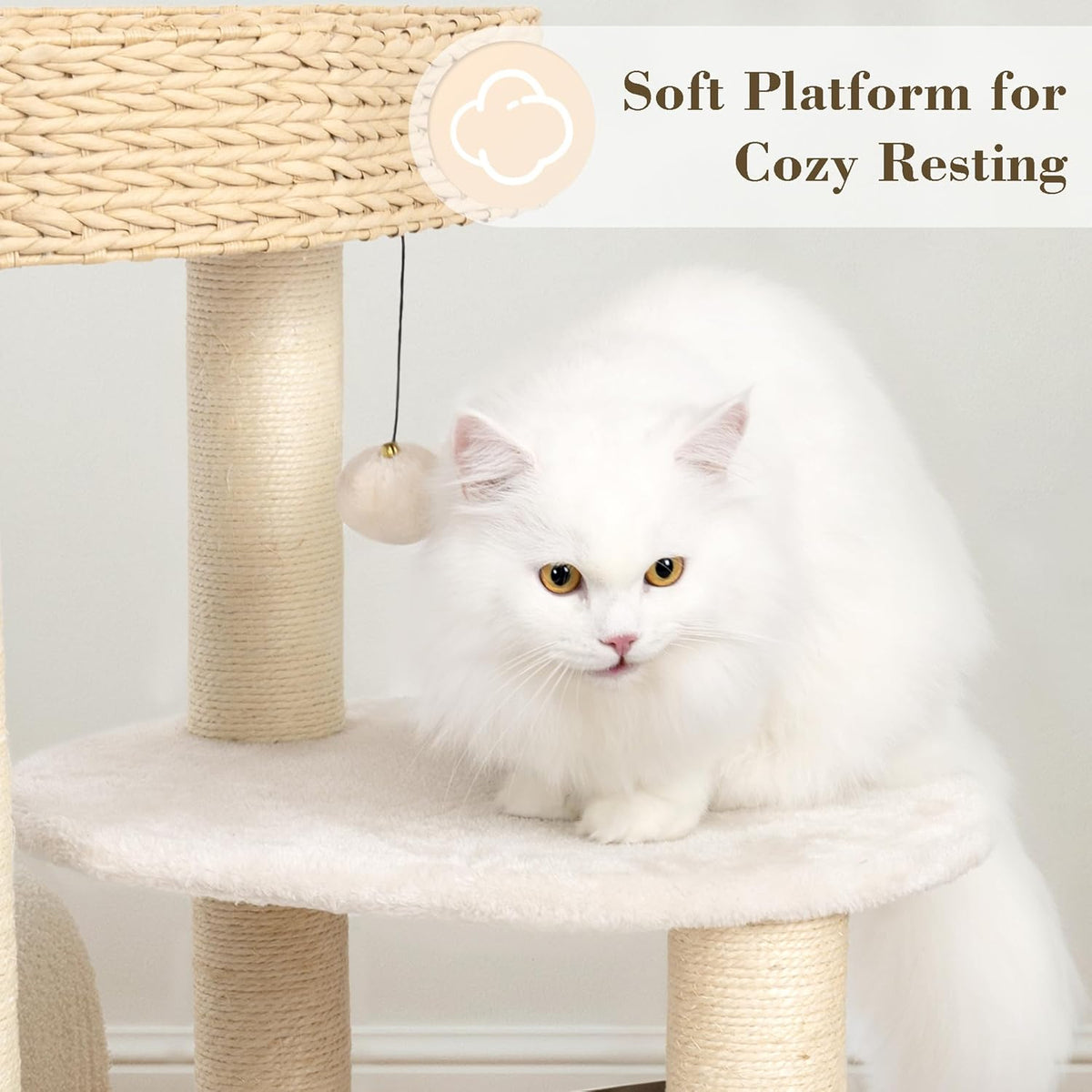 KAMABOKO Modern Cat Tree, 39" Tall Cat Trees for Kittens Climb Play & Rest, Cat-Tree for Indoor
