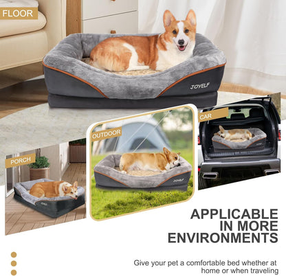 JOYELF Large Memory Foam Dog Bed, Orthopedic Dog Bed & Sofa with Removable Washable Cover and