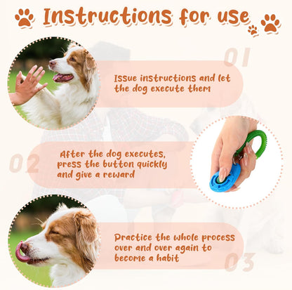 Hiboom 30 Pcs Dog Training Clicker Bulk Colorful Pet Training Clicker Cat Animal Trainer Clicker
