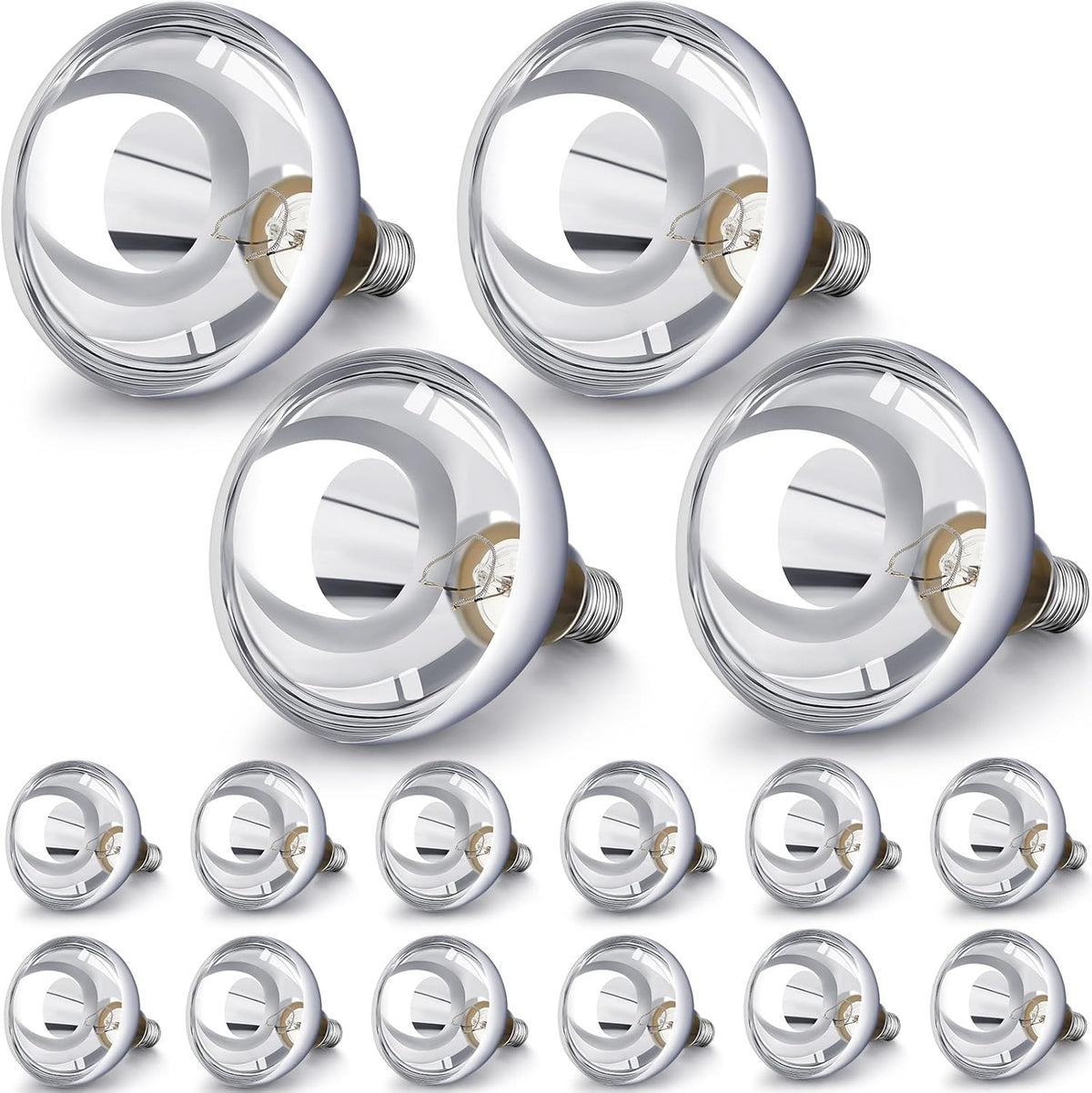 VIHOSE 16 Pack 250 Watt Heat Lamp 120v R40 Heat Lamp Bulbs Glass Incandescent Light Bulbs