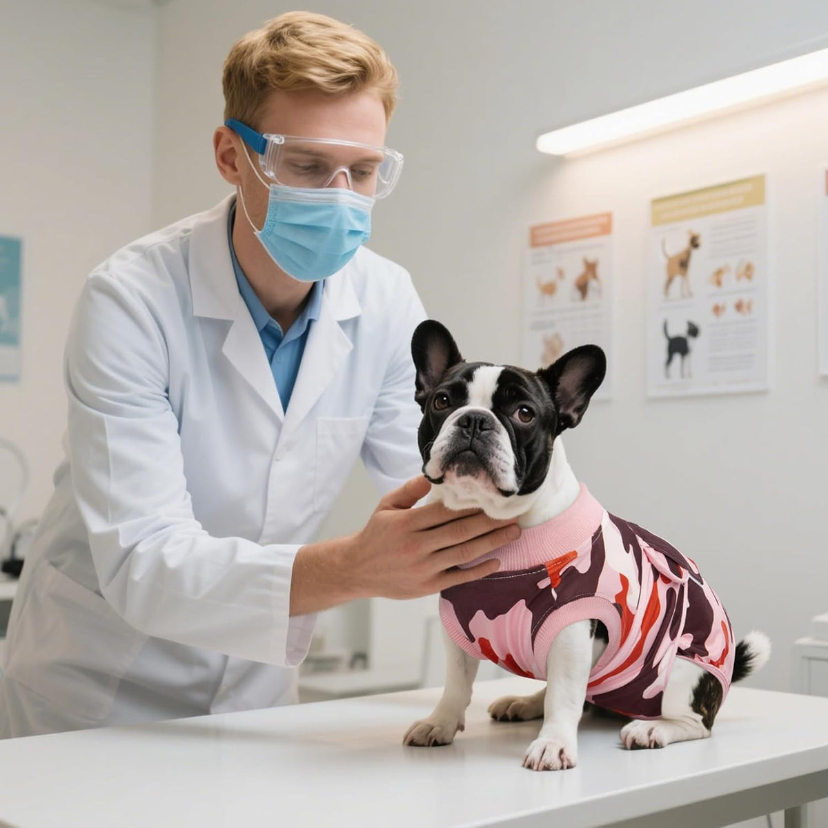 Kuoser Recovery Suit for Dogs Cats After Surgery, Professional Pet Recovery Shirt Dog Abdominal