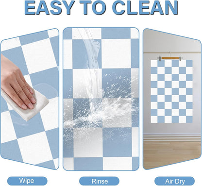Pet Feeding Mat, 16"x 24" Absorbent Dog Food Mat, Checkered Cat Bowl Mats, Easy to Clean Pet