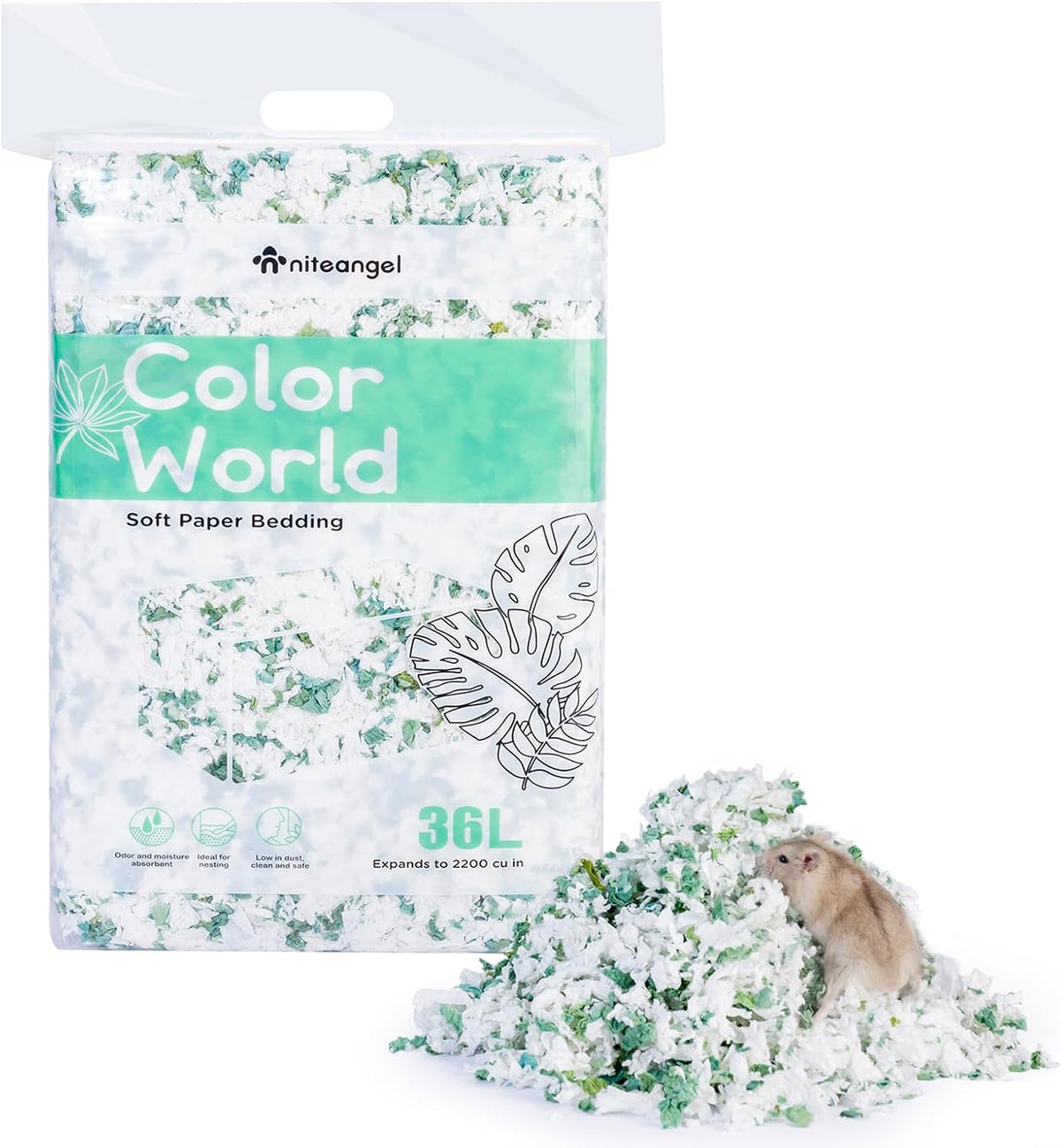 Niteangel Aspen Shaving Hamster Beddings for Syrian Dwarf Hamster Gerbil Mice Degu Rat Rabbit Bunny