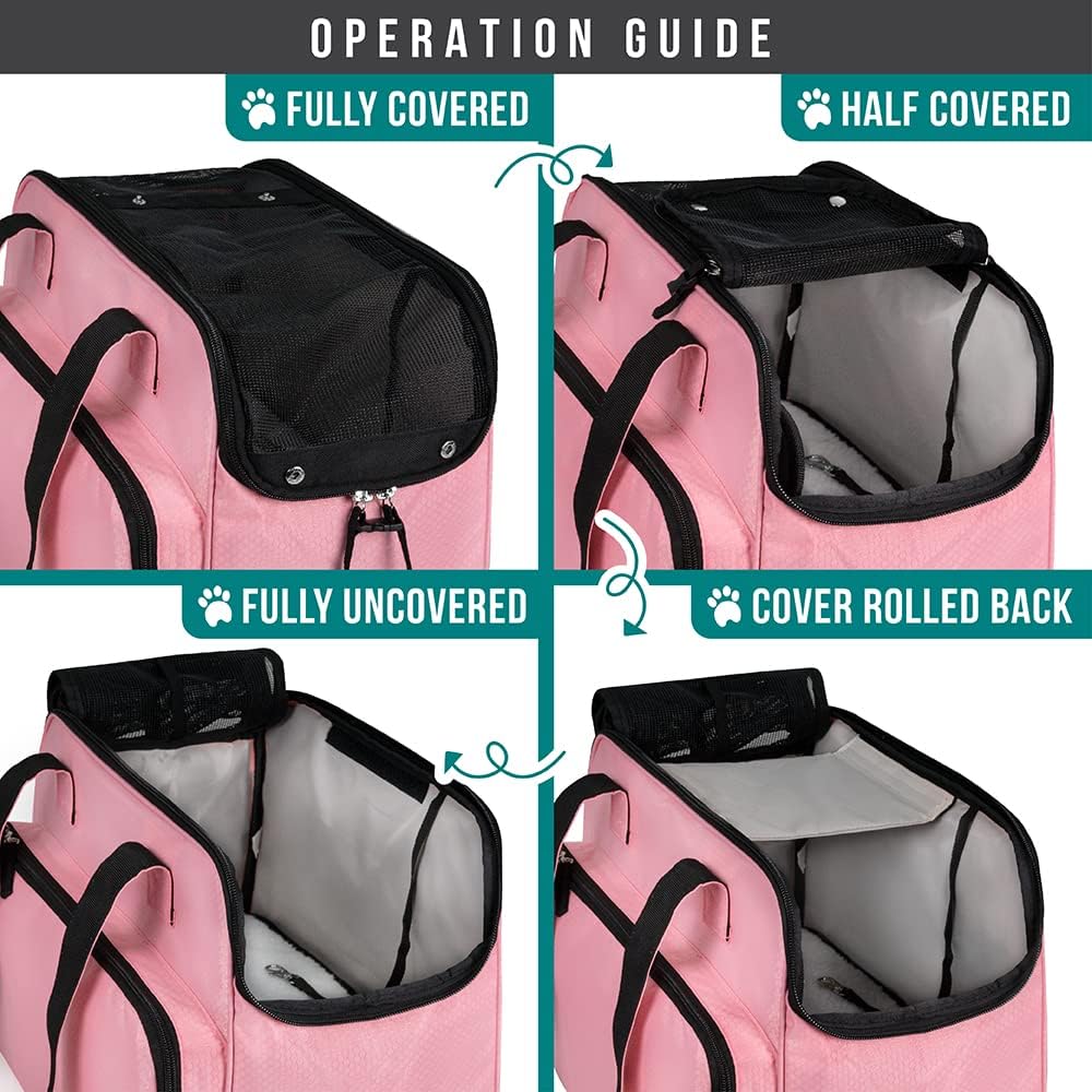 PetAmi Small Dog Purse Carrier, Soft-Sided Pet Carrier Bag with Pockets, Portable Puppy Cat Travel