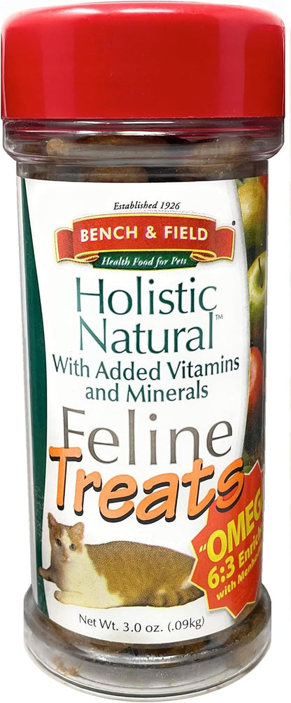 Bench & Field Holistic Natural Healthy Kitty Cat Treats | Crunchy Fish-Shaped Bites | Delicious
