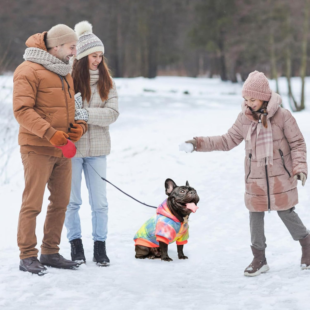BEAUTYZOO Tie Dye Dog Hoodie Sweaters for Small Medium Size Dogs Girls Boys- Premium Quality, Ultra