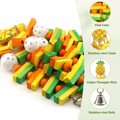 Parrot Toys 18 inches Bird Shredding Toys for Medium Large Parrots, Cockatiels, Macaw, African