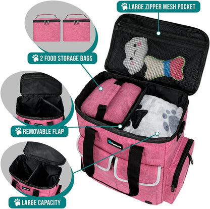 PetAmi Dog Travel Bag Pet Supplies Accessories Organizer for Traveling, Camping, Weekend; Cat Pet