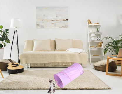 iCAGY Foldable Spiral Cat Tunnel - Indoor Toy for Small Cats, Kittens, and Rabbits - Tube for