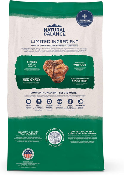 Natural Balance Limited Ingredient Adult Dry Dog Food with Healthy Grains, Lamb & Brown Rice