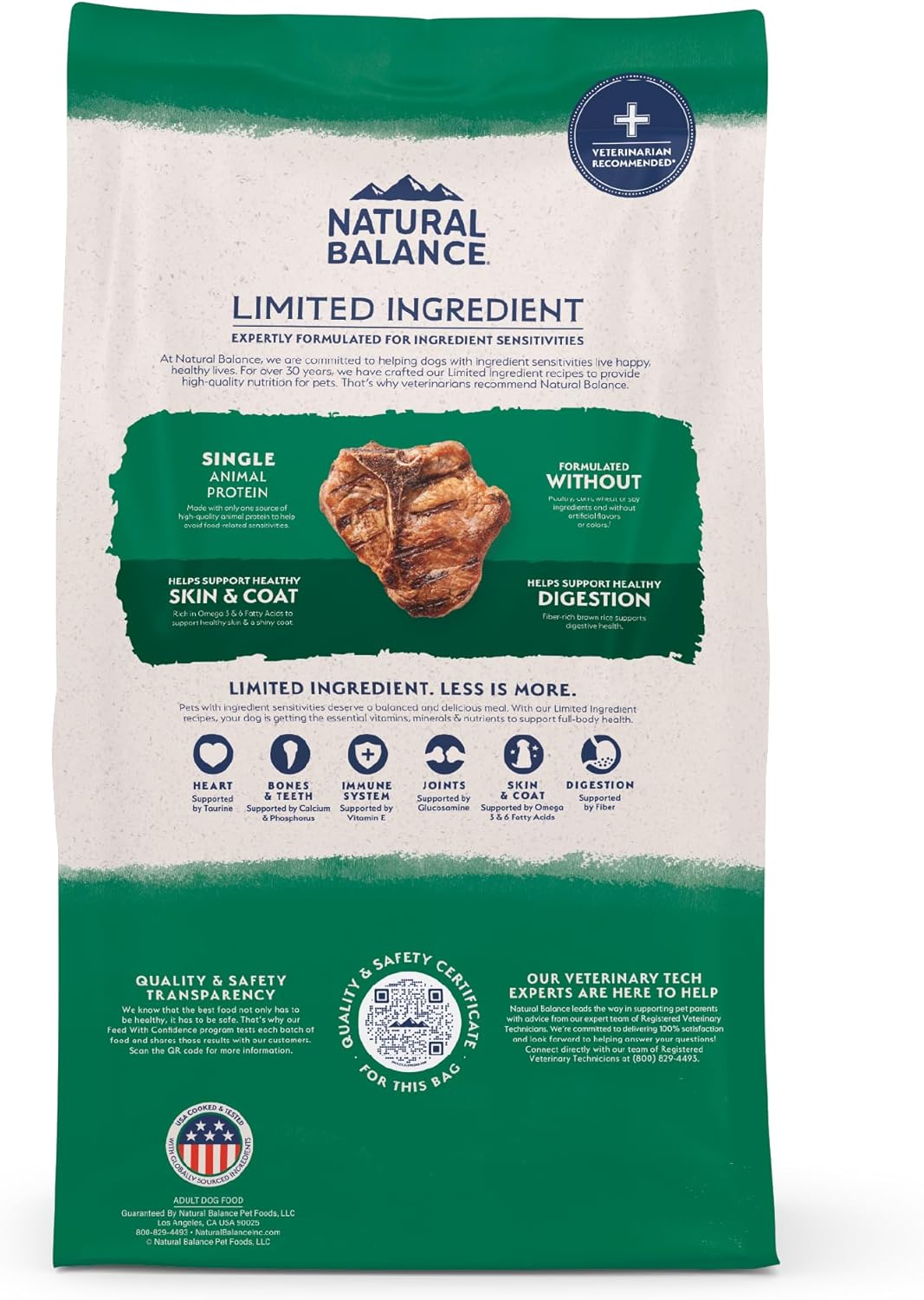 Natural Balance Limited Ingredient Adult Dry Dog Food with Healthy Grains, Lamb & Brown Rice