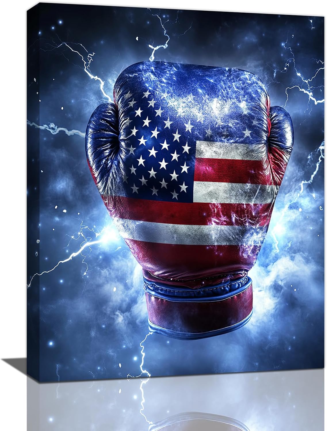 Sports Boxing Wall Art Canvas American Flag Wall Decor Prints Framed Painting Pictures Gifts
