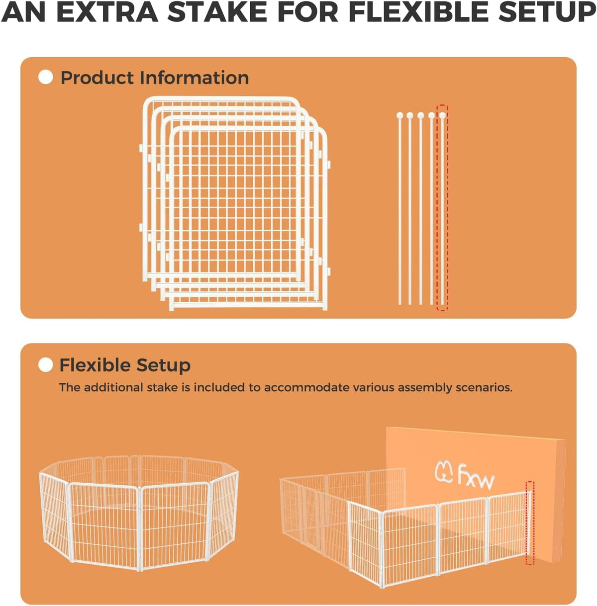 FXW Homeplus Unleashed Indoor Dog Playpen - Stress-Free and Safe Play, Heavy Duty 32 Inch 4 Wire