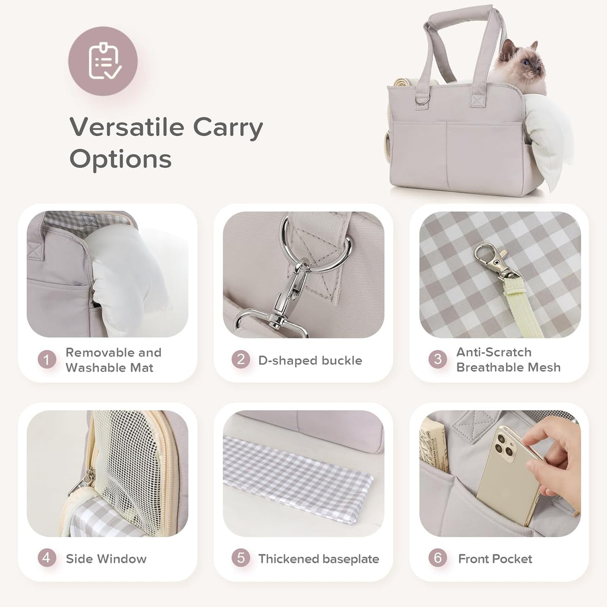 Dog Carriers for Small Dogs, Soft Sided Folding Small Dog Carrier for Dogs Medium Cats Puppies up