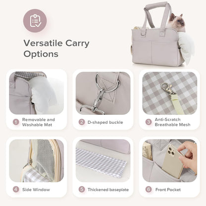 Dog Carriers for Small Dogs, Soft Sided Folding Small Dog Carrier for Dogs Medium Cats Puppies up