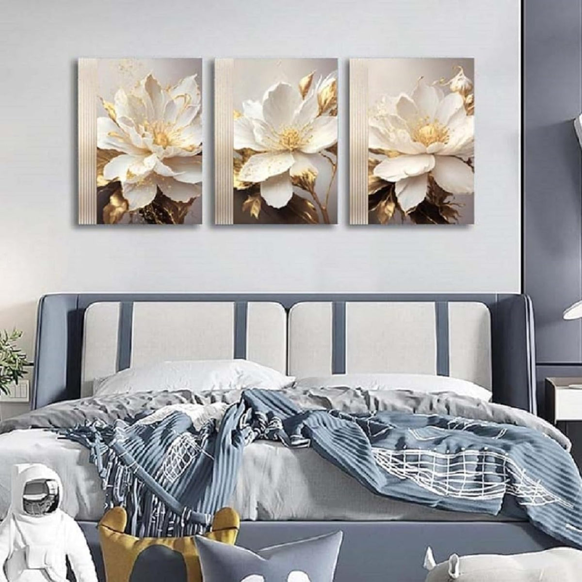 Yxbhhym Flower Canvas Wall Decor Living Room Bathroom Wall Art Paintings for Bedroom Wall Art