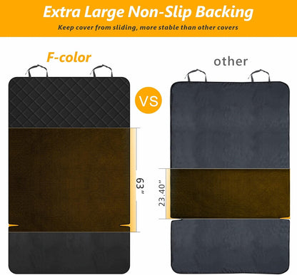 F-color SUV Cargo Liner for Dogs, Upgraded Extra Large Water Resistant Pet Cargo Cover Dog Seat