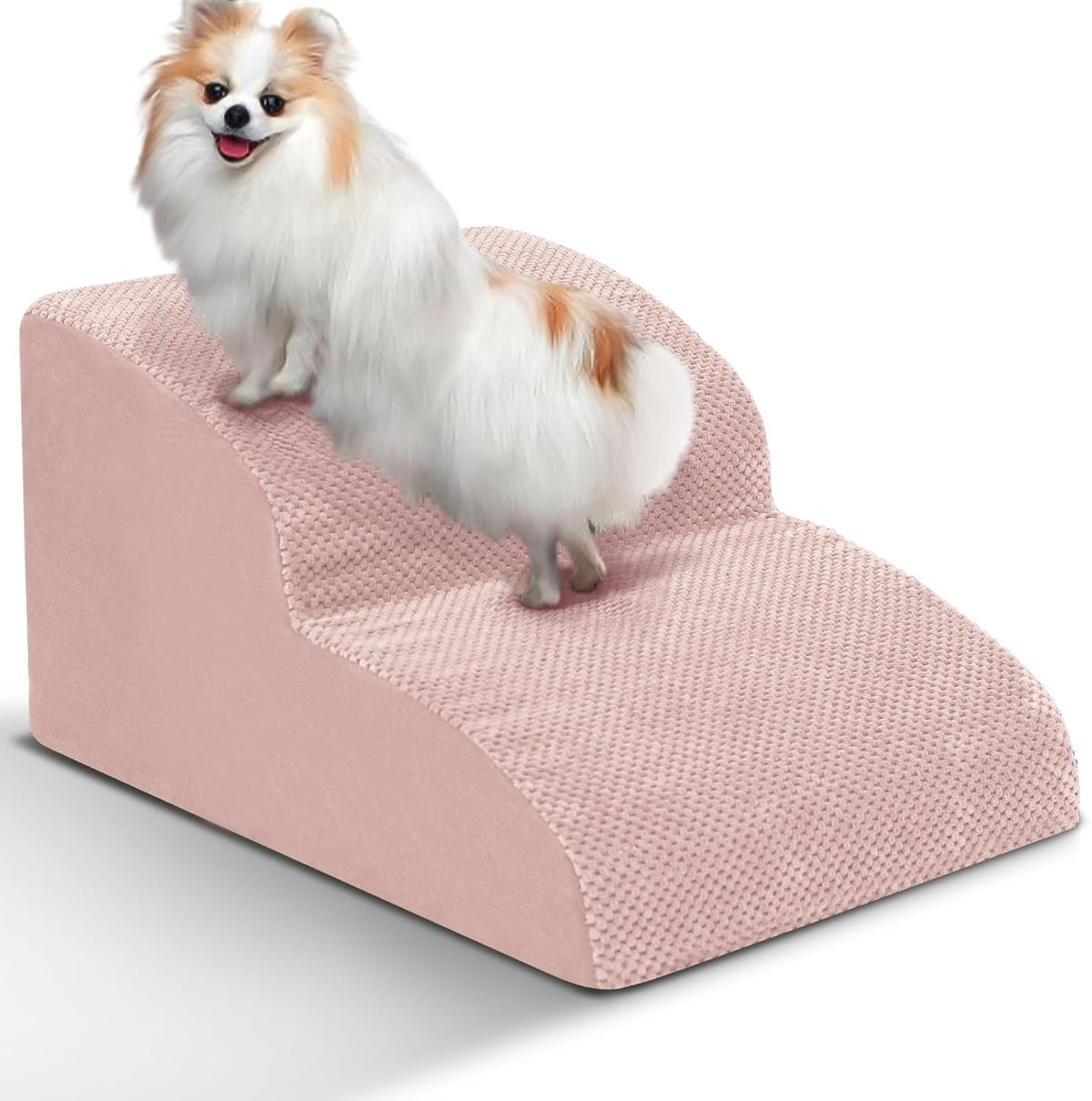 Dog Stairs for Small Dogs - High Density Foam Pet Steps, Extra Wide Dog Ramp with Non-Slip Bottom