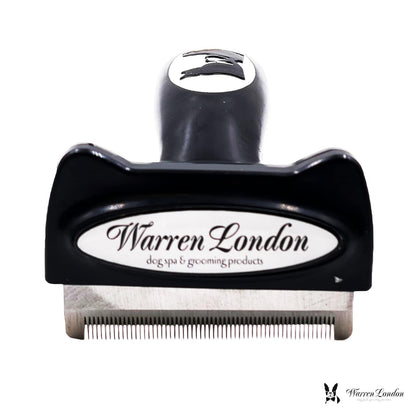 Warren London Deshedding Brush for Medium Dogs, Short Hair | 2.5″ Stainless Edge | Reduces Shedding