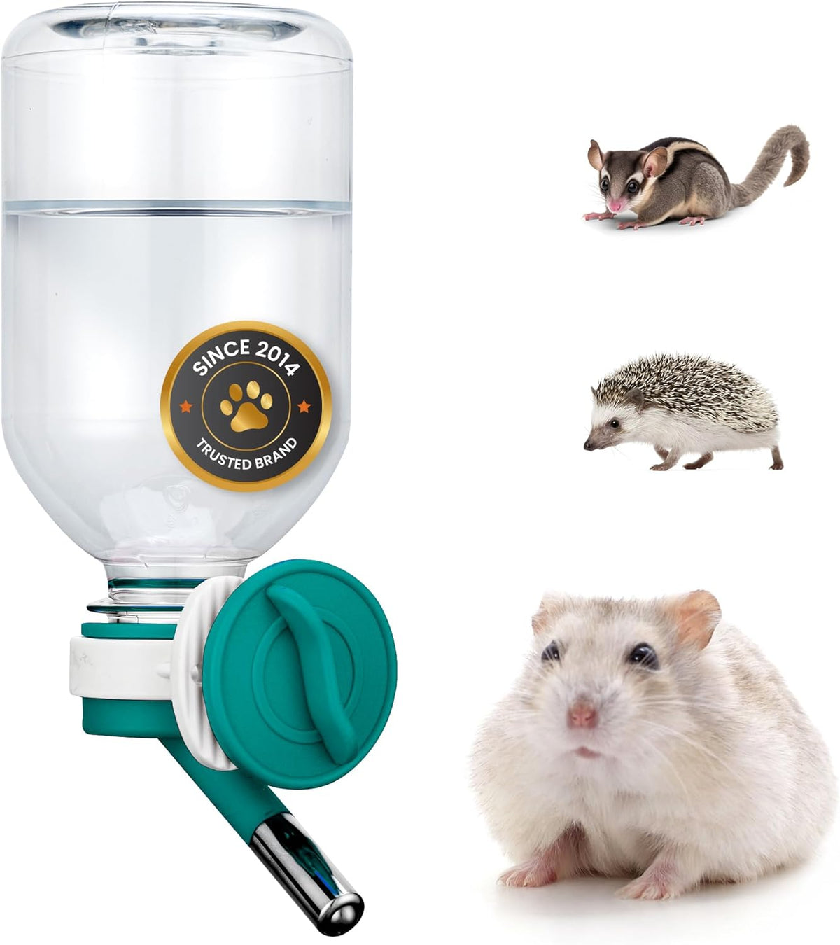 Choco Nose Patented Mini No-Drip Water Bottle/Feeder for Hamsters/Hedgehogs/Gliders/Rats/Mice/Other