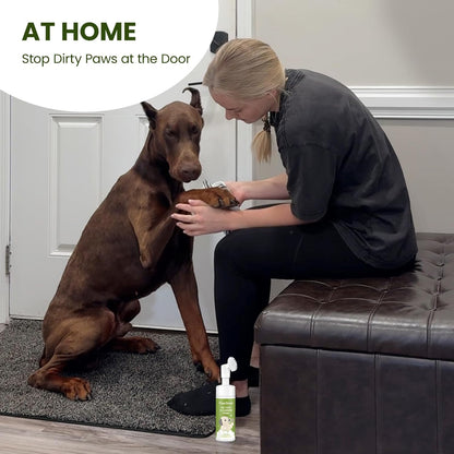 Paw Cleaner for Dogs & Cats, No-Rinse Foaming Pet Foot Washer with Built-in Scrubber Brush for