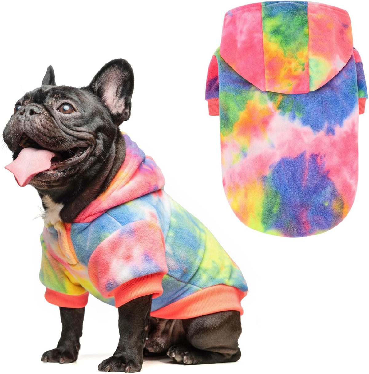 BEAUTYZOO Tie Dye Dog Hoodie Sweaters for Small Medium Size Dogs Girls Boys- Premium Quality, Ultra