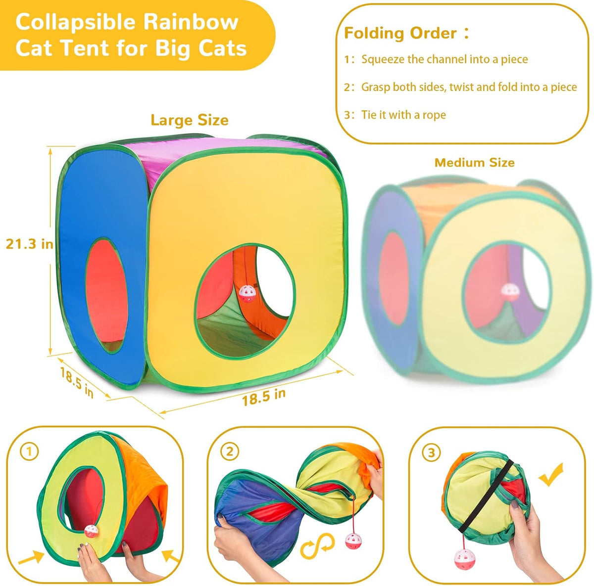 Retro Shaw 33Pcs Cat Toys for Large Cats, Interactive Kitten Toys for Indoor Cats Kitty with