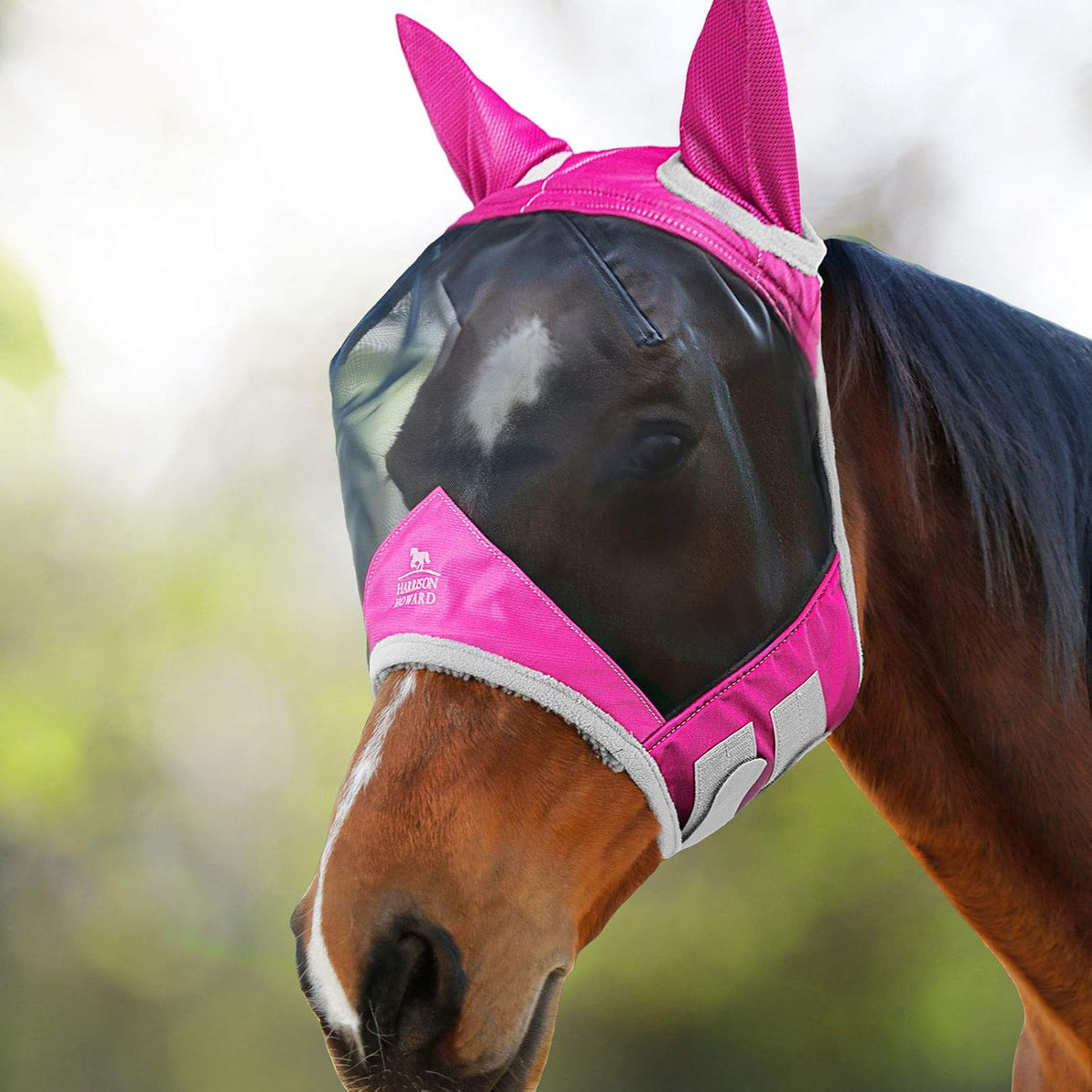 Harrison Howard CareMaster Pro Luminous Fine Mesh UV-Proof Fleece Padding Fly Mask Half Face