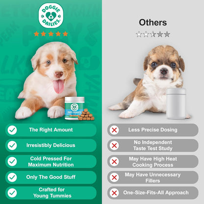 Doggie Dailies Puppy Probiotic, Probiotics for Puppies with Digestive Enzymes, Promotes Digestive