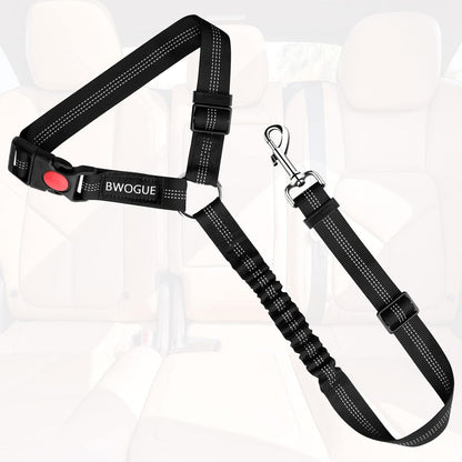 BWOGUE Pet Dog Cat Seat Belts, Car Headrest Restraint Adjustable Safety Leads Vehicle Seatbelt