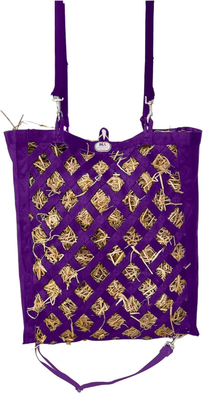Majestic Ally Premium Nylon Hay Bag for Horses and Livestock, Simulates Grazing, Slow Feeding