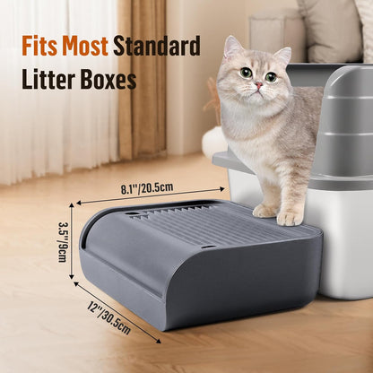 Cat Litter Box Step, Cat Litter Box Ramp Mat with Filter Function for Self-Cleaning Cat Litter Box