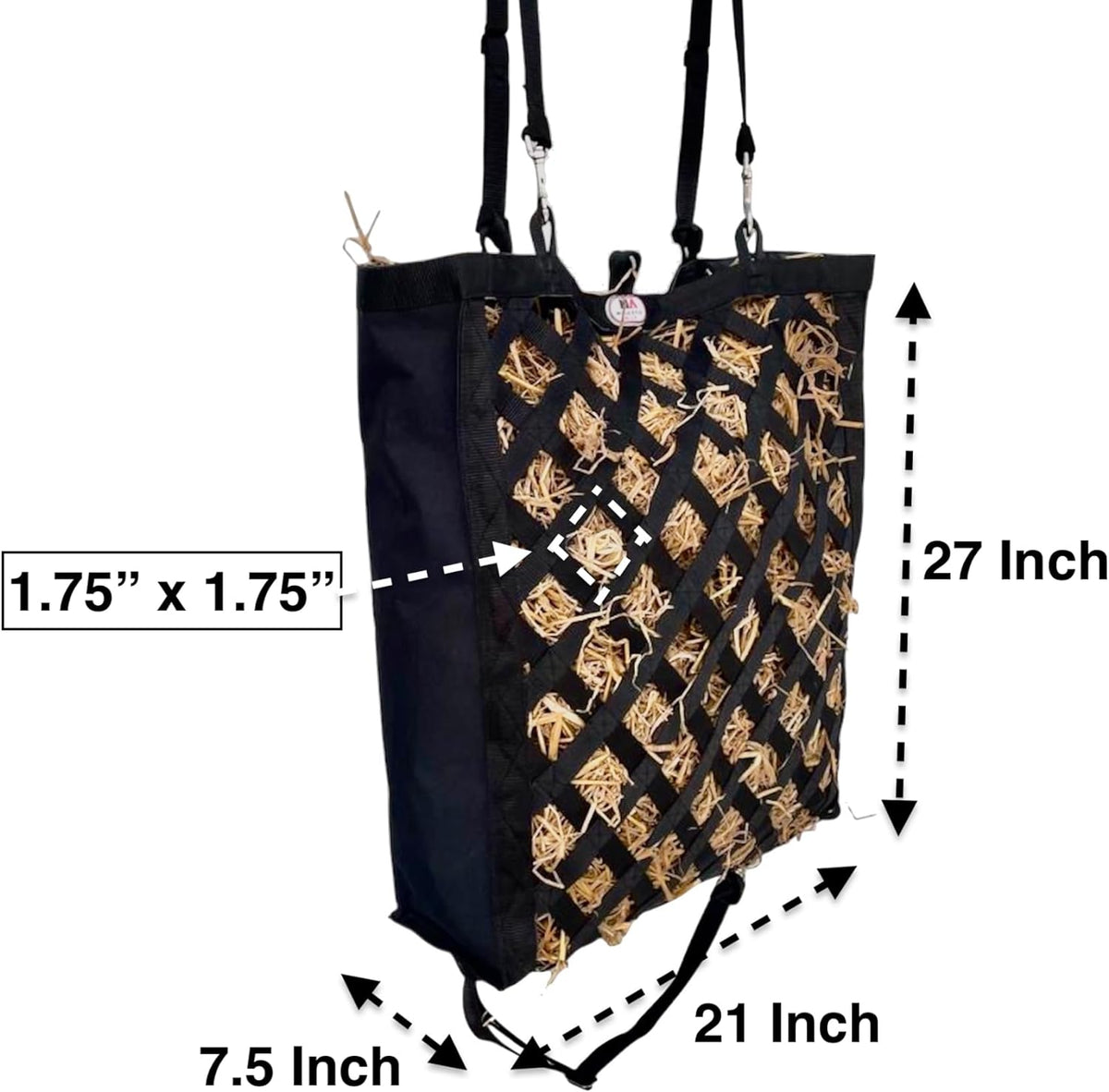 Majestic Ally Premium Nylon Hay Bag for Horses and Livestock, Simulates Grazing, Slow Feeding