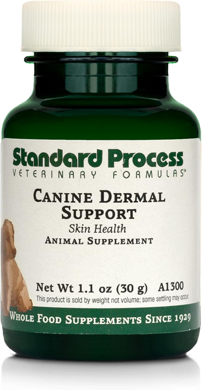 Standard Process Canine Dermal Support - Skin & Adrenal Gland Support Supplement - Comprehensive
