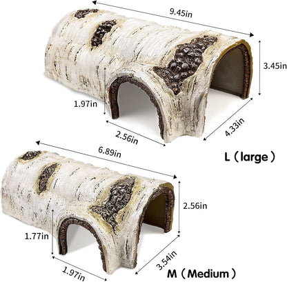 Reptile Hide Caves Simulation Tree Hideout Snake Hide Leopard Gecko Terrarium Plastic Plant Leaves